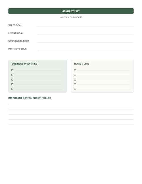 The Reseller’s Year 2027 – Forest & Outdoors Reseller Business & Home Planner