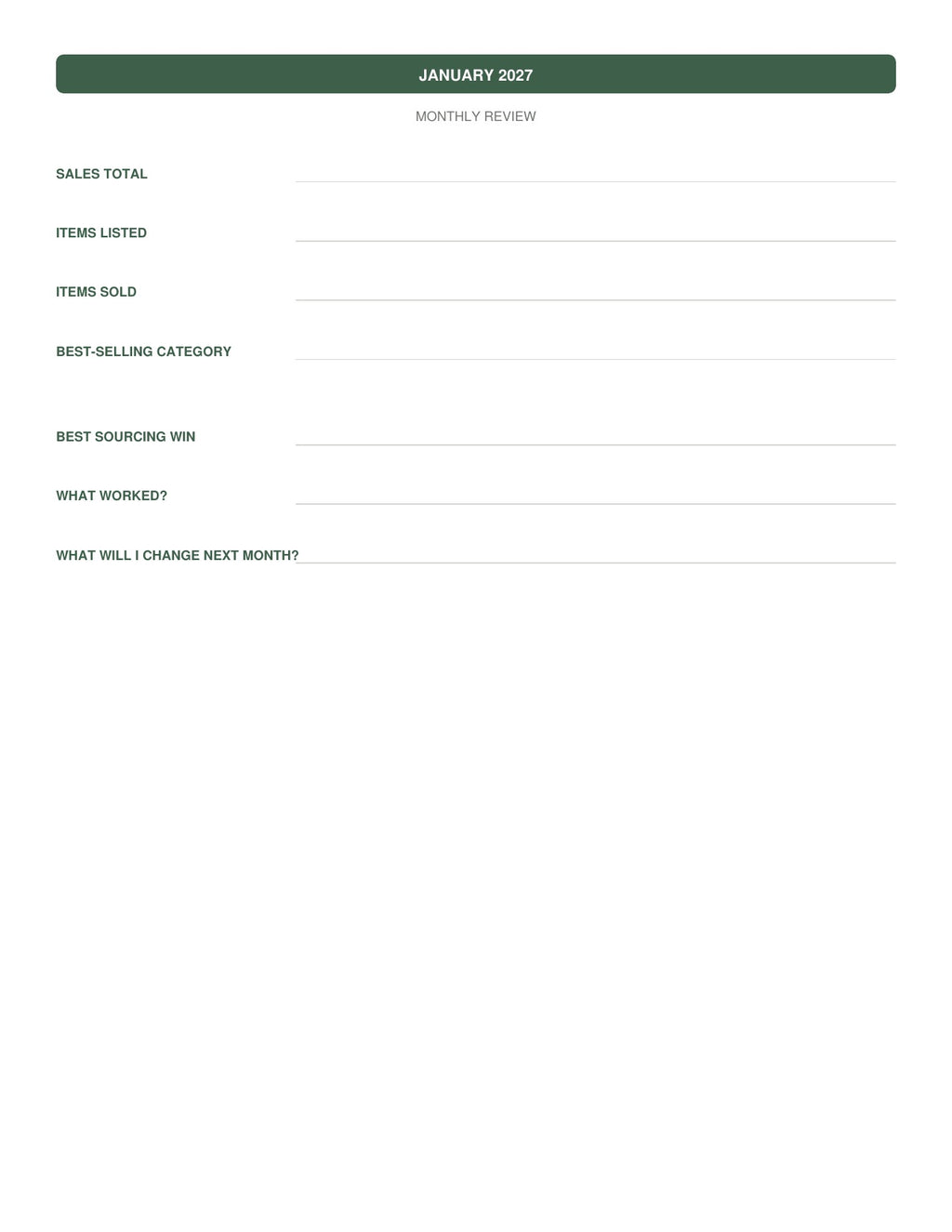 The Reseller’s Year 2027 – Forest & Outdoors Reseller Business & Home Planner