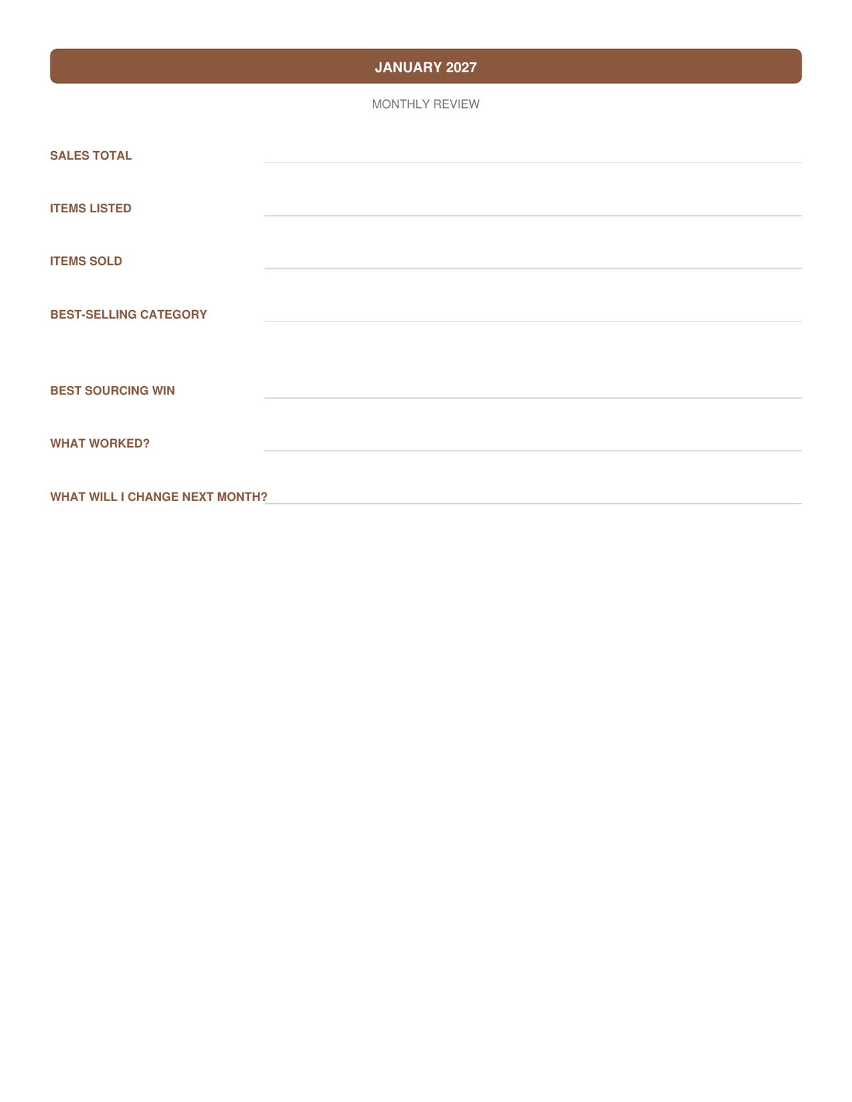 The Reseller’s Year 2027 – Cognac Classic Reseller Business & Home Planner